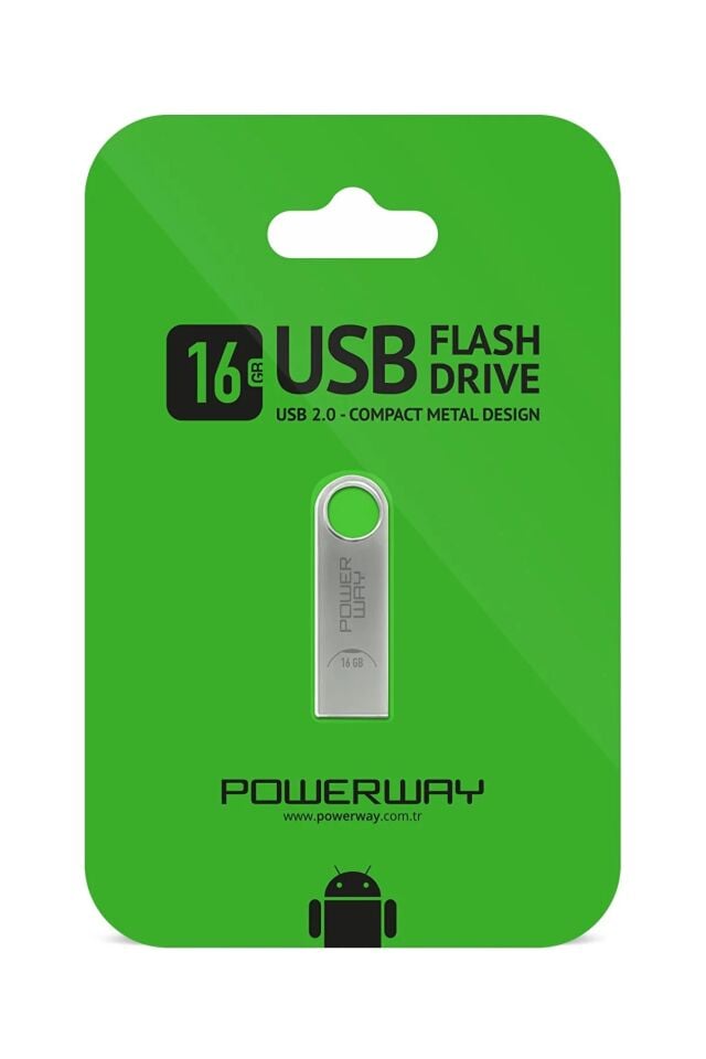 Powerway 16 Gb Metal Flash Bellek Metal Tasarım Usb Bellek The Latest Tecnology Chipset Data Traveler PW4GB
