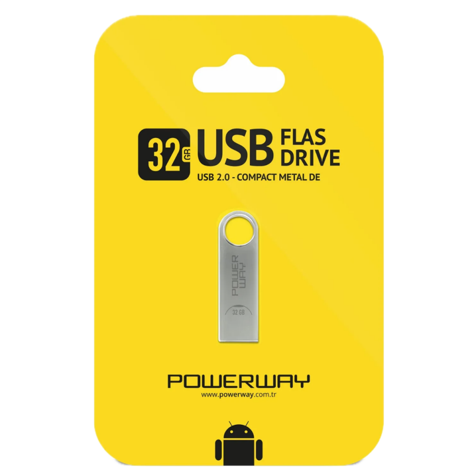Powerway 32 Gb Metal Flash Bellek Metal Tasarım Usb Bellek The Latest Tecnology Chipset Data Traveler PW4GB