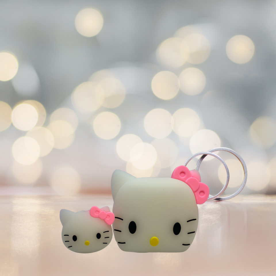 Husta  Aksesuar Hello Kitty Figürlü Sevimli Şarj Başlığı USB Kablo Koruyucu, Silikon Şarj Kablosu Koruyucu