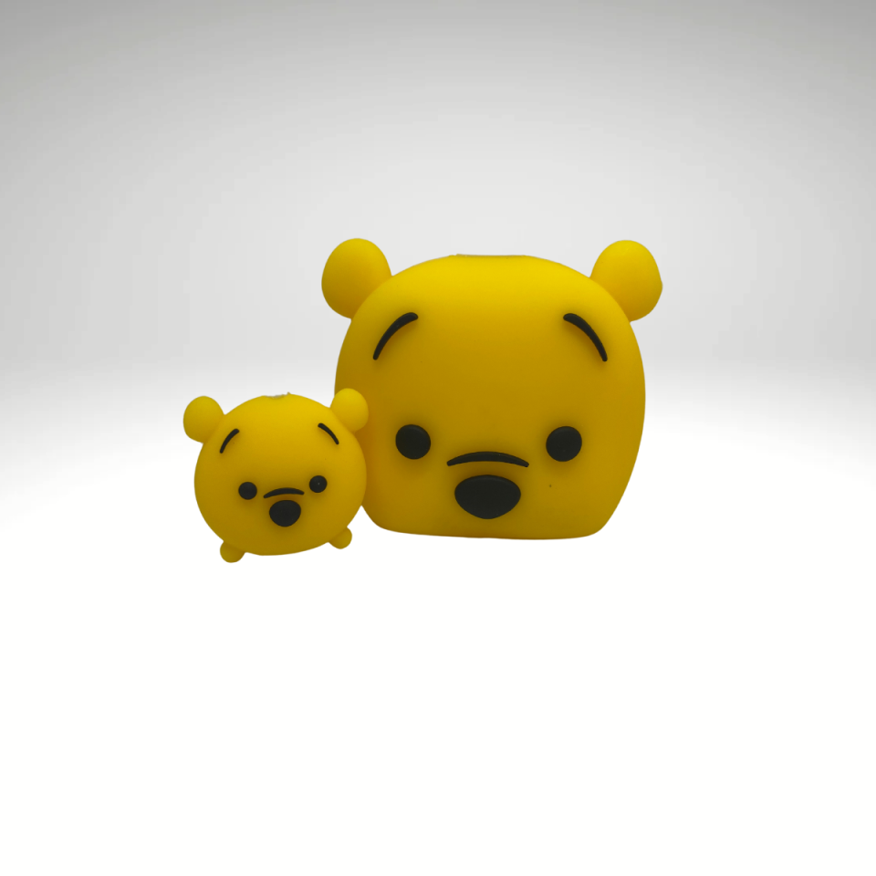HUSTA AKSESUAR Winnie The  Pooh  Sevimli Figürlü Silikon Şarj  ve Kablo Koruyucu