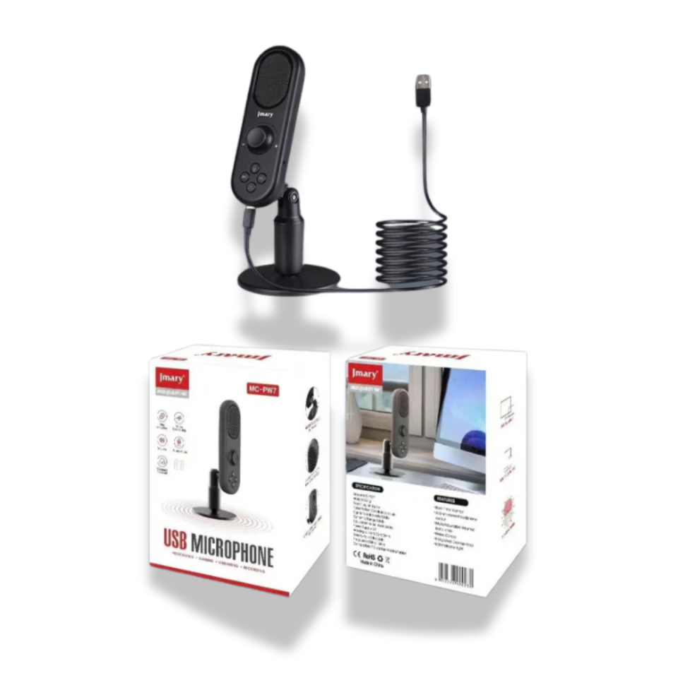 Jmary MC-PW7 USB Mikrofon – Yüksek Kaliteli ve Çok Yönlü Ses Çözümleri