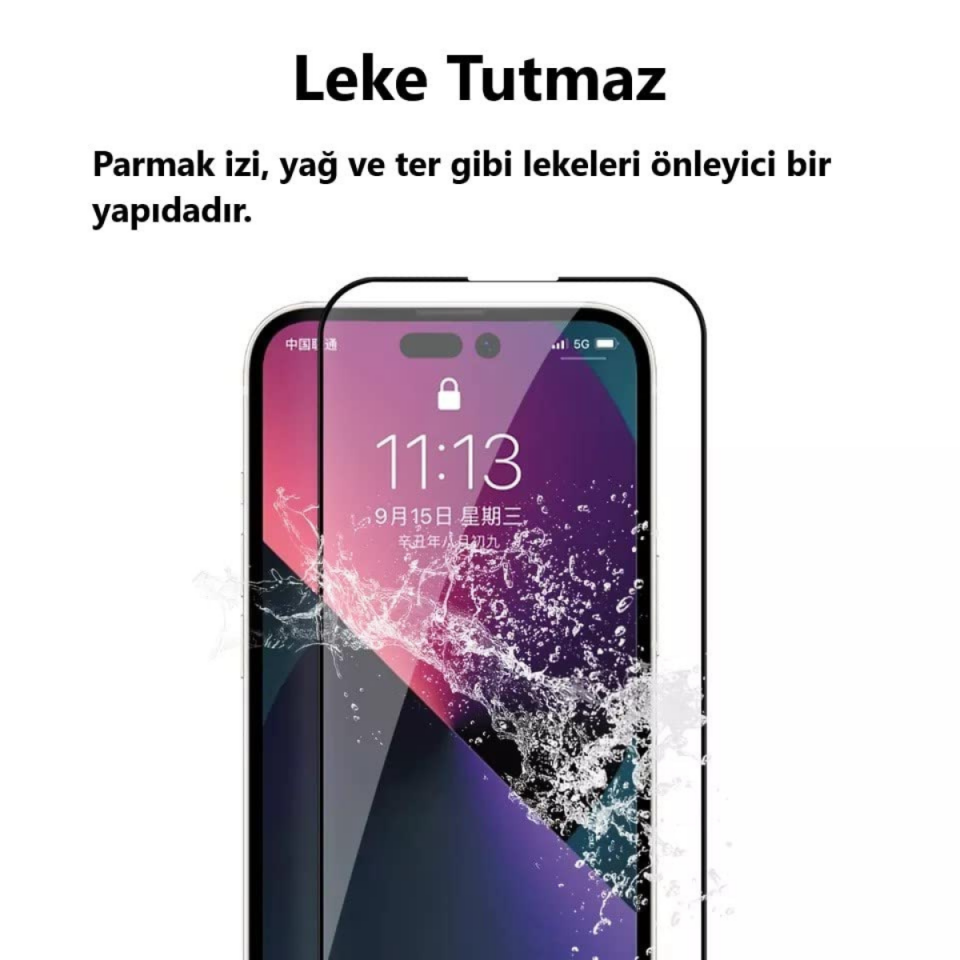 Darbeye ve Çizilmelere Karşı Dayanıklı iPhone Ekran Koruyucu Anti-Statik Kırılmaz Cam