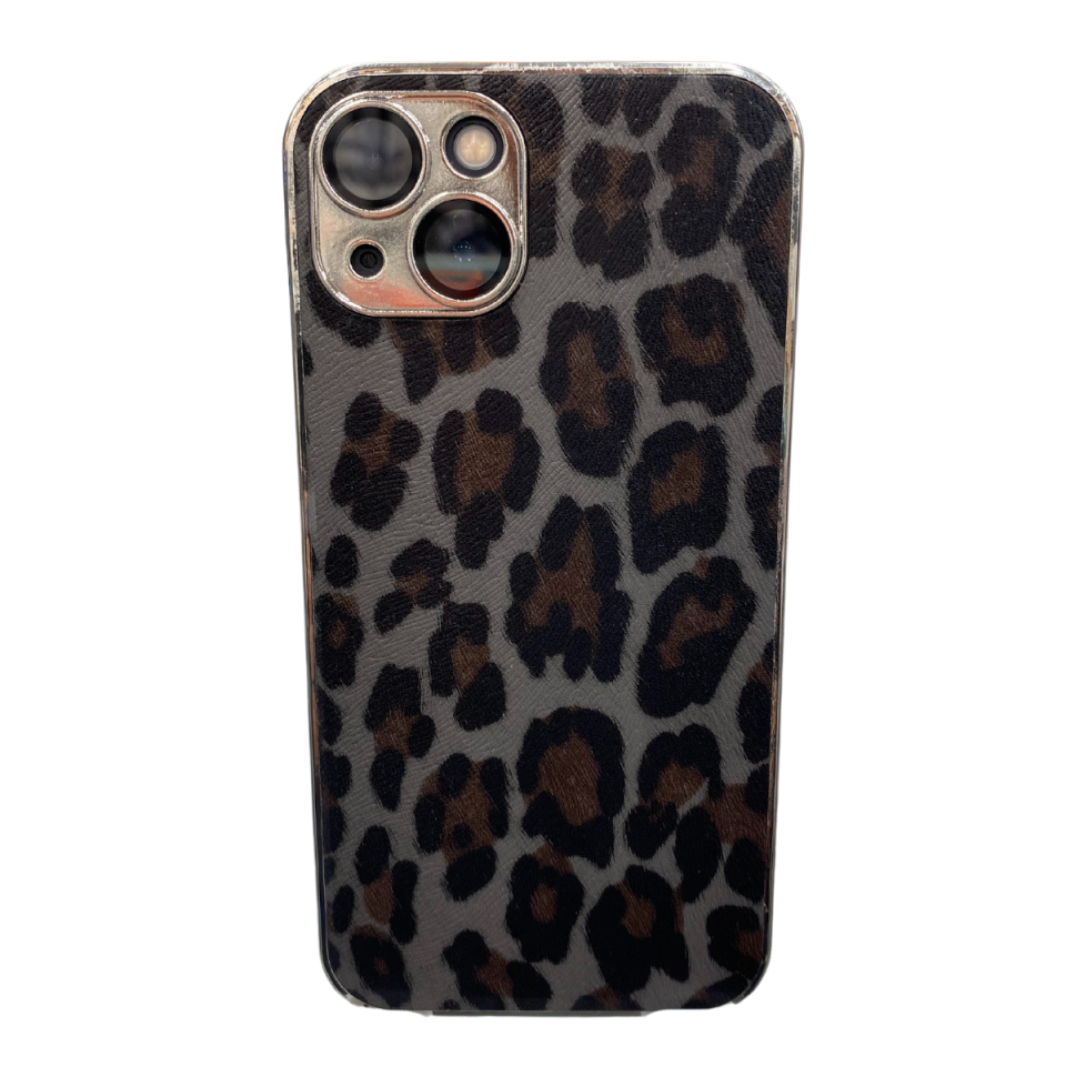 İPhone 13 /14 Uyumlu Leopar Desenli Lens Korumalı iPhone Kılıfı