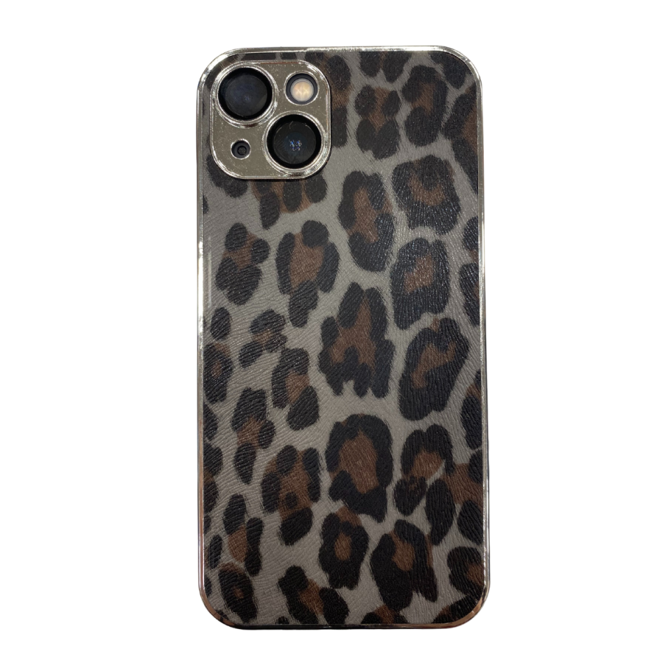 İPhone 13 /14 Uyumlu Leopar Desenli Lens Korumalı iPhone Kılıfı